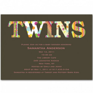 fancy letter twins baby shower invitations bs160