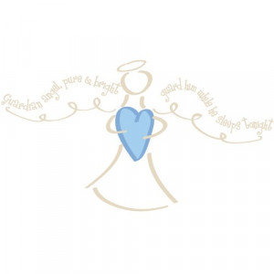 RoomMates RMK1893GM Boy Guardian Angel Peel and Stick Giant Wall Decal