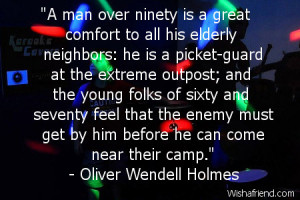 man over ninety is a great comfort to all his elderly neighbors he ...