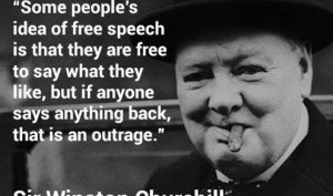 Churchill’s great lines rally Muslims against the New World Order.