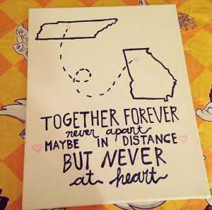 Custom Long Distance Quote Canvas by kgarvzzzzzz on Etsy, $18.00