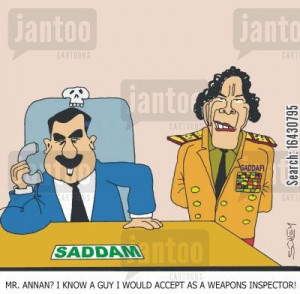 gadaffi cartoon humor: 'Mr. Annan? I know a guy I would accept as a ...