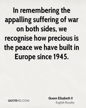 In remembering the appalling suffering of war on both sides, we ...