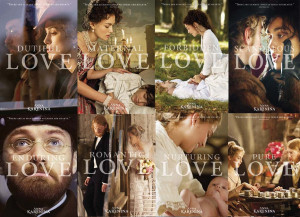 Eight LOVE postcard posters for Joe Wright's 'Anna Karenina'