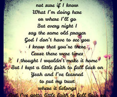 Hunter Hayes Lyrics Faith To Fall Back On