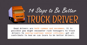 14 Steps To Be Better Truck Driver [Infographic]