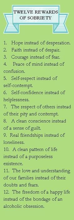 Twelve #Rewards of #Sobriety . What would you add to this list? More