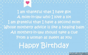 Cute birthday message for mom-in-law