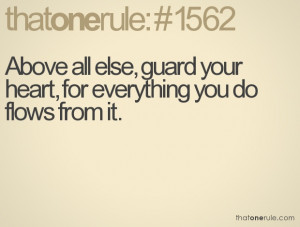 Proverbs 4:23 Above all else, guard your heart, for it is the ...
