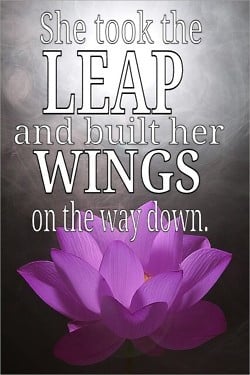 She took the leap...