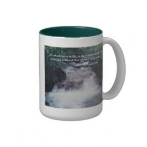 John 7:38 Bible quote mug