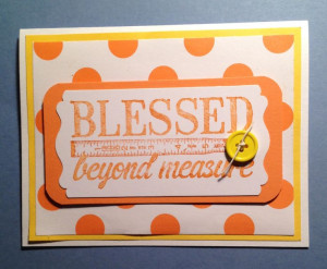 Blessed beyond measure card
