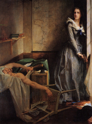 Charlotte Corday , by Paul-Jacques-Aime Baudry .