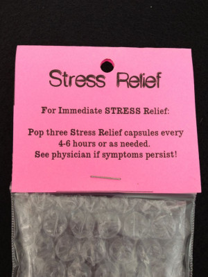 Instant STRESS RELIEF Capsules with bubble wrap could also bag some ...