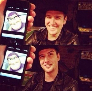 Logan Henderson as Buzz Lightyear... This is perfection.