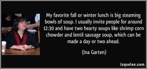 My favorite fall or winter lunch is big steaming bowls of soup. I ...