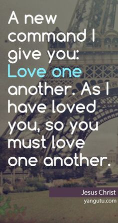 ... Love one another. As I have loved you, so you must love one another