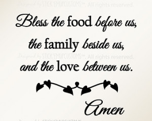 ... amen -Wall Decal Religious quote prayer dining room kitchen home decor