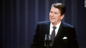 Ronald Reagan, smiling with a dusting of wry, sounded like your ...