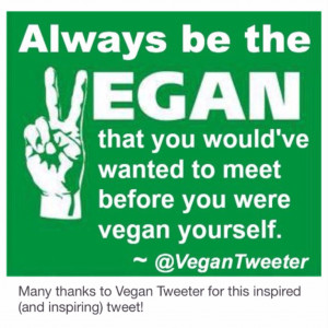be the vegan that you would’ve wanted to meet before you were vegan ...
