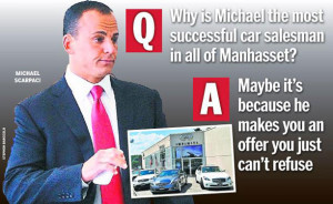... has become an excellent car salesman (Credit: New York Daily News