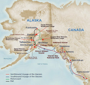 Alaska Cruise Route Map