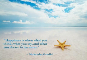 Happiness is harmony within yourself