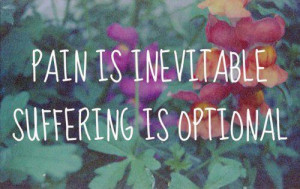 ... Wallpaper With Quote on Pain and Suffering: Pain is inevitable