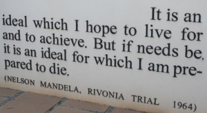 Nelson Mandela Rivonia Trial quote, when asked about the sacrifice he ...