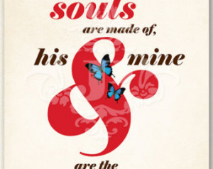 Emily Brontë Card featuring romantic quote from Wuthering Heights