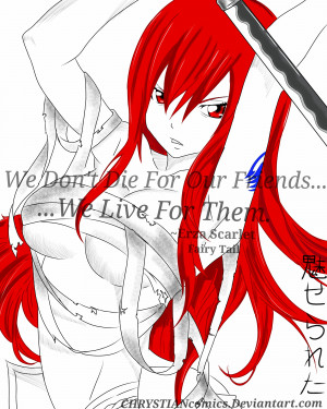 Anime Quotes #3 Fairy Tail: Erza Scarlet by CHRYSTIANcomics