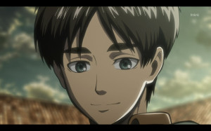 Eren Yeager: fucking useless piece of shit but oh my god that smile.