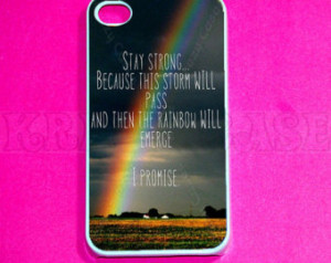 iPhone 4 Case, Rainbow Quote Case iPhone 4 Case, Iphone 4s Cover