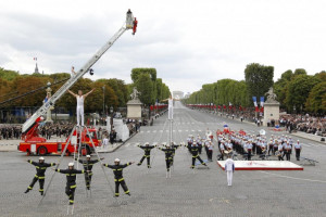 Firemen Perform During The