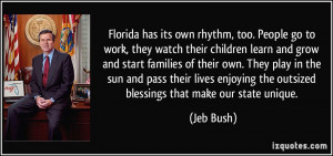 Florida has its own rhythm, too. People go to work, they watch their ...