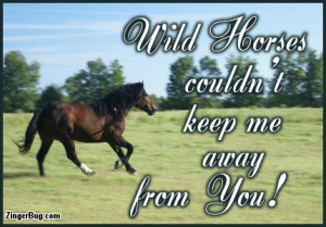 ... Graphic Comment: Wild Horses Couldnt Keep Me Away From You Quote