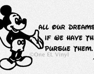 Walt Disney Mickey Mouse Vinyl Wall Quote - 