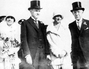 Mrs. Coolidge, President Calvin Coolidge, Mrs. Edward Bok, Mr. Bok ...