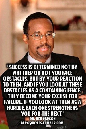 Dr. Benjamin Carson on #Success and overcoming obstacles.