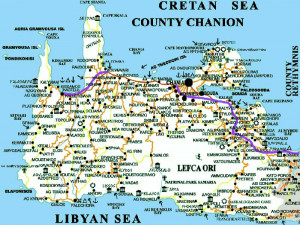 Chania Crete Greece Map