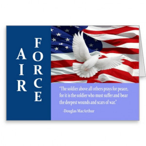 Air Force Thank You Mac Arthur Quote Card
