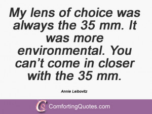 Sayings From Annie Leibovitz