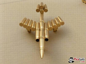 Bullet art amazing pic and this bullet jet made with ak47 bullets will ...