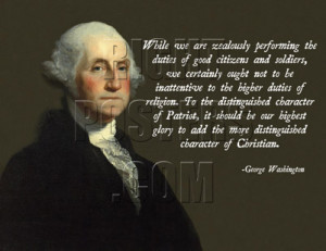 George Washington Christian Quote Poster