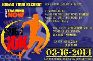 IRUN Bacolod Challenge: 10K Sub-1 and 5K Fun Run will be on March 16 ...