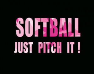 Softball Just Pitch It Pink Camo Ca mouflage Print TShirt Customize to ...
