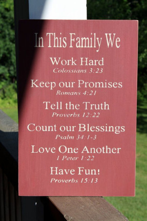 ... , Bible Verses Rules Sign, Christian Values sign, Family Values sign