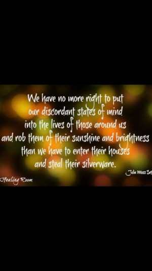 Keep your discordant mind to yourself!