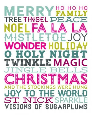 Subway art - My 2013 xmas colors!