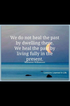... it stop being angry hurt over the past its over live in the present